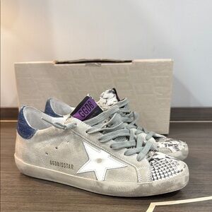 Golden Goose Súper-Star Sneakers with Snakeskin Size 36/ 6